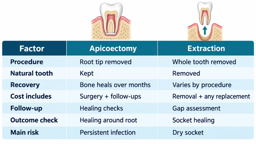 Apicoectomy vs Tooth Extraction