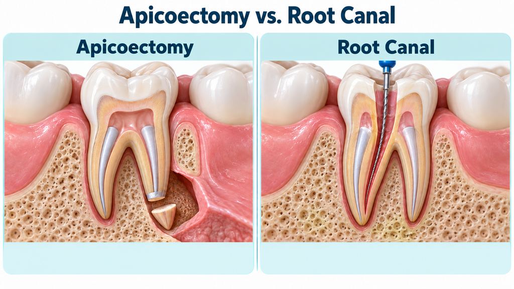 Apicoectomy vs. Root Canal What Is the Difference