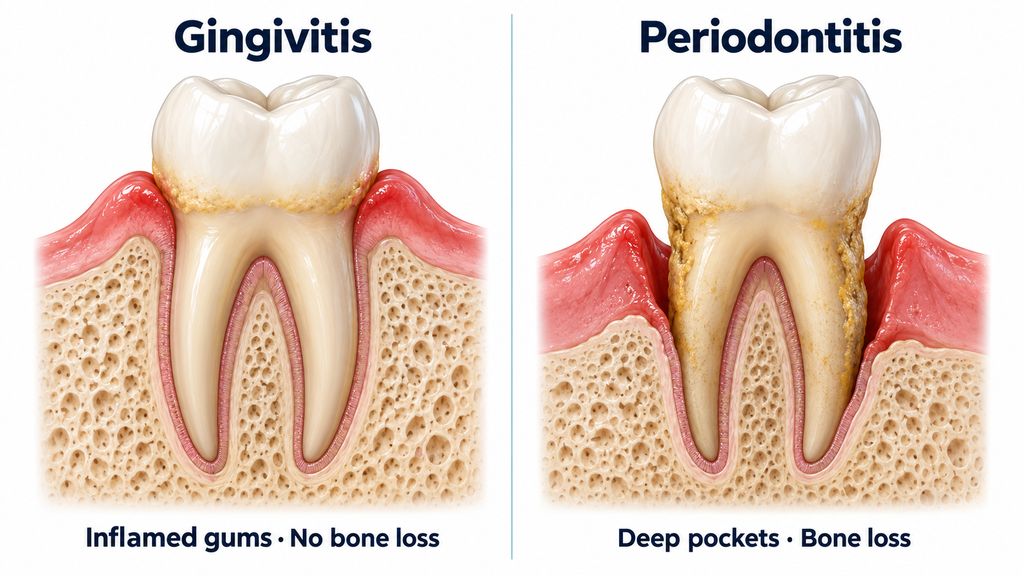 Gingivitis vs. Periodontitis