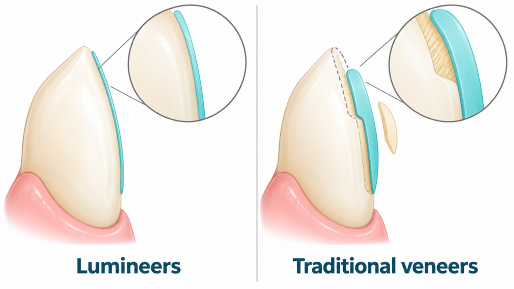 Lumineers versus traditional veneers