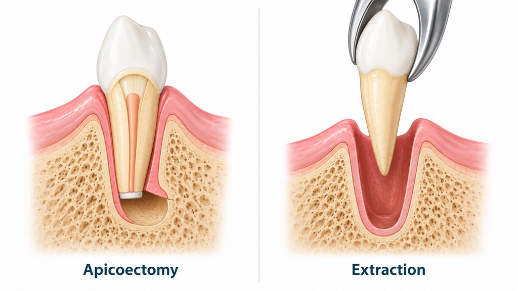 Apicoectomy or Tooth Extraction