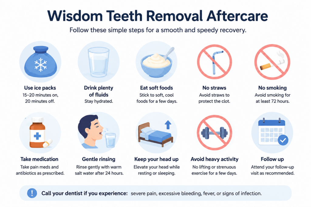 wisdom teeth removal aftercare